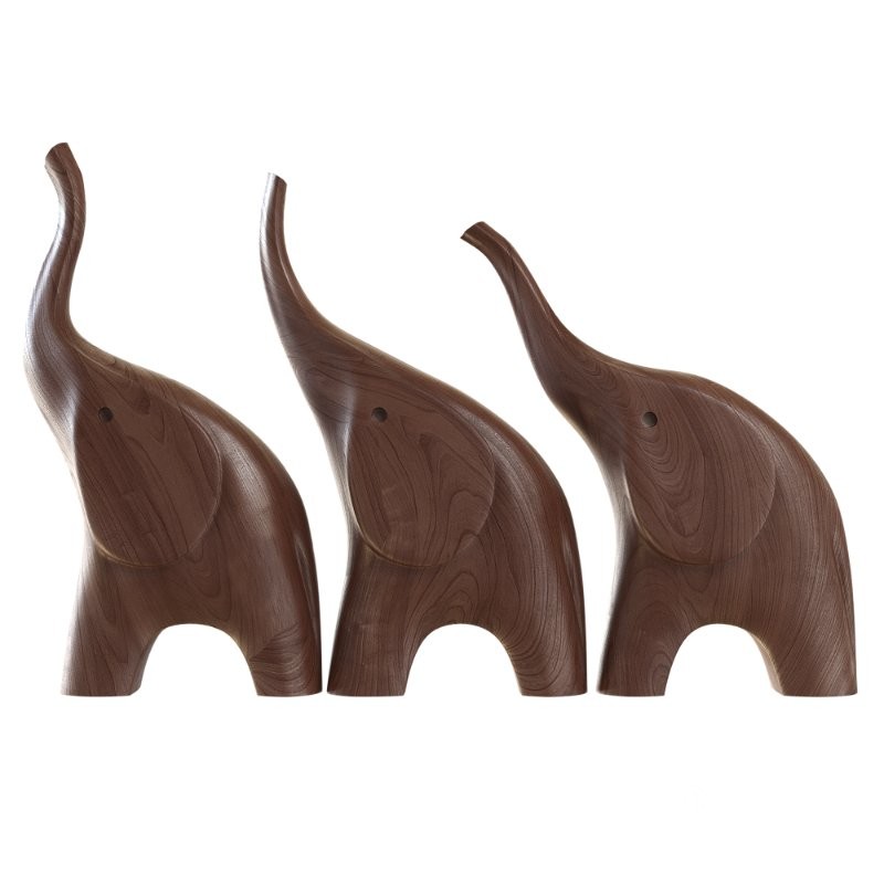 Cute Elephant wooden figurine Image 2