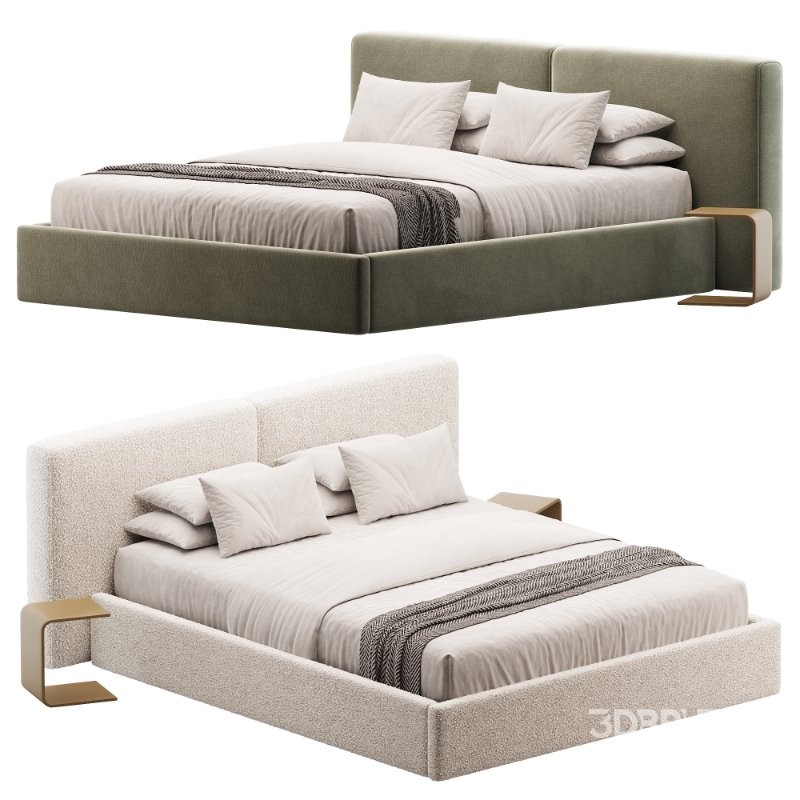 Double bed with narrow headboard Image 1