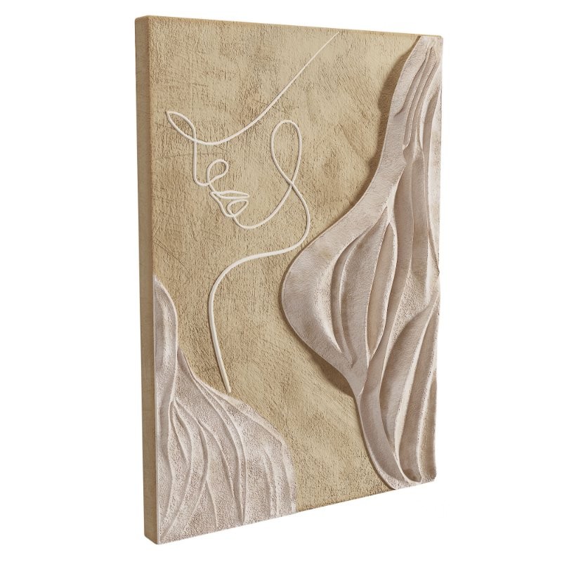 Modern Wall Art Abstract Woman Face Line Sculpture Image 2