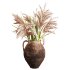 Handcrafted Earthenware Jug with Dried Pampas - Thumbnail 5