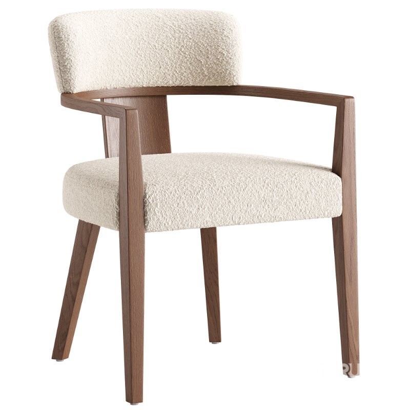 Lila Soft Beige Fabric Dining Chair Image 2