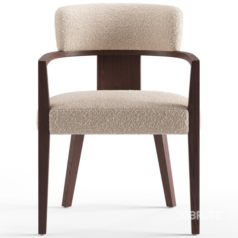 Lila Soft Beige Fabric Dining Chair Image 3