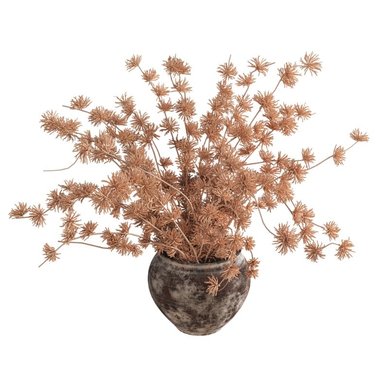 Faux Autumn Branches Rustic Ceramic Vase Image 4