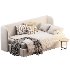 Milton 90 Velvet Silver Childrens Bed - Thumbnail 1