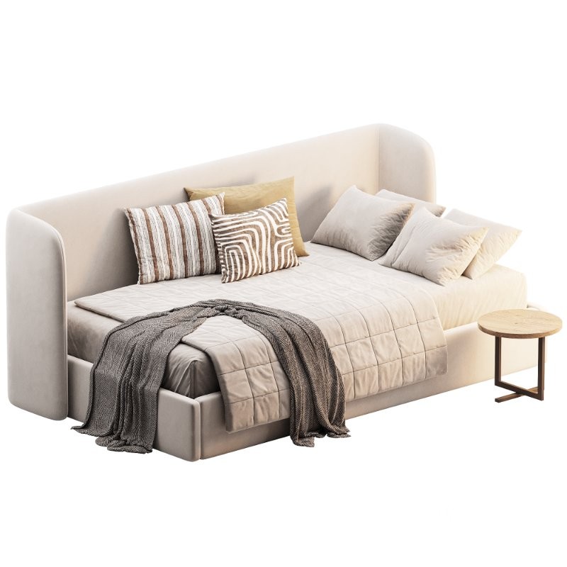 Milton 90 Velvet Silver Childrens Bed Image 1