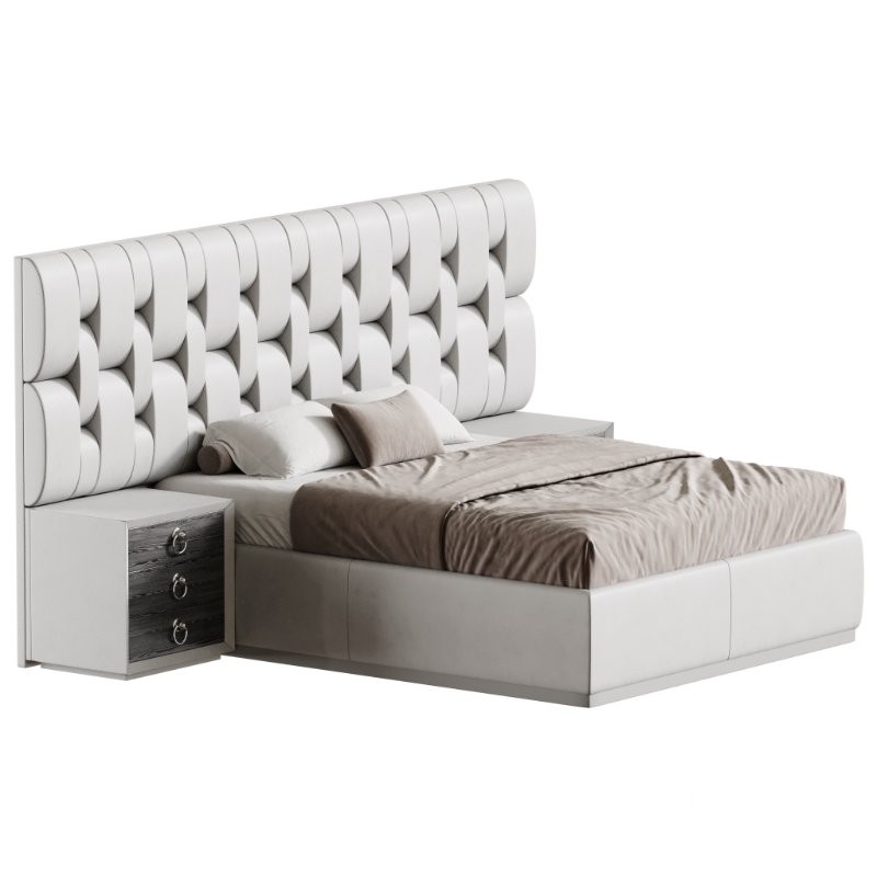 Contemporary Black Wood Queen Bed Image 3