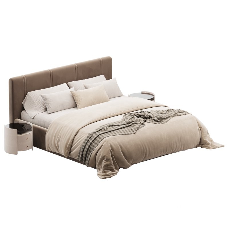 White eco leather bed Image 2