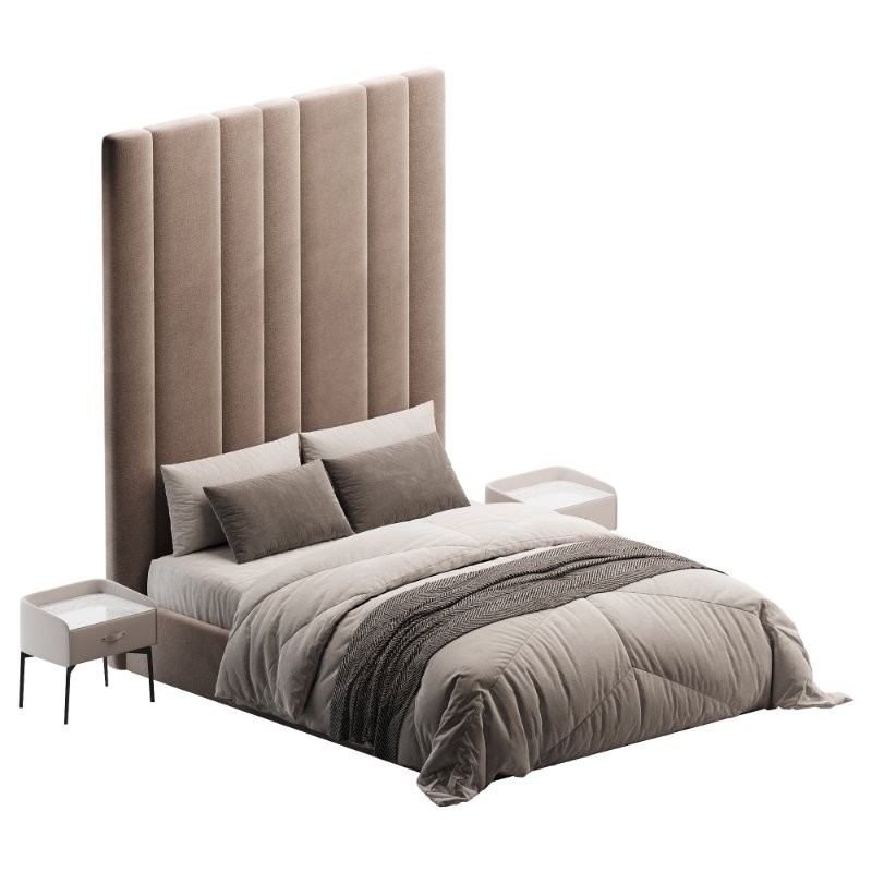 Bed with a high headboard Image 2