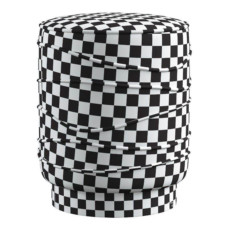 Nero Boucle Ottoman Image 3