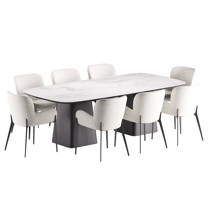 Milana Dining Chair and Dunstan Dining Table Image 4
