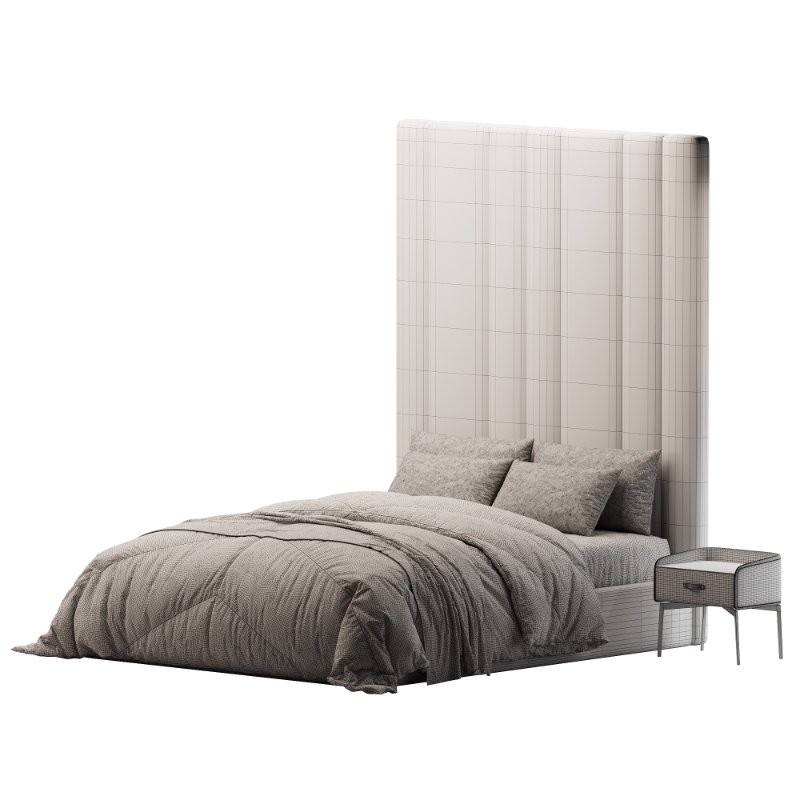 Bed with a high headboard Image 4