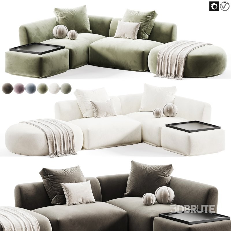 Corner modular sofa Fabro M Image 2