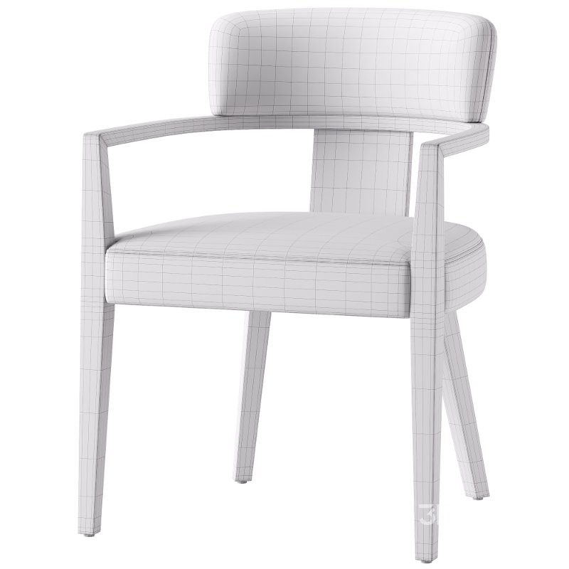 Lila Soft Beige Fabric Dining Chair Image 7