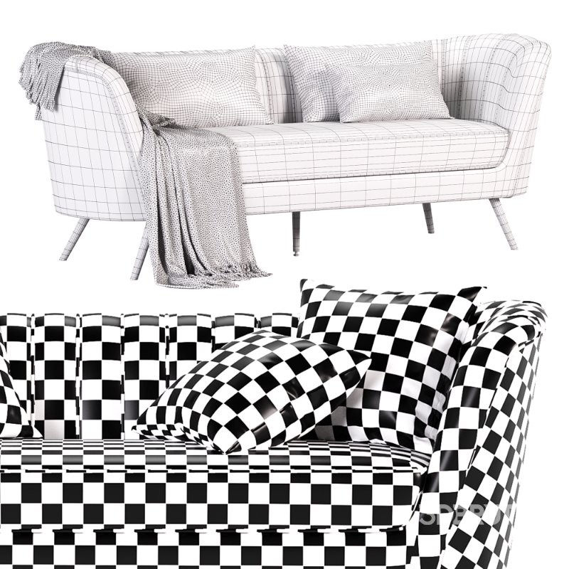 Meridian Furniture Margo Grey Velvet Sofa Image 3