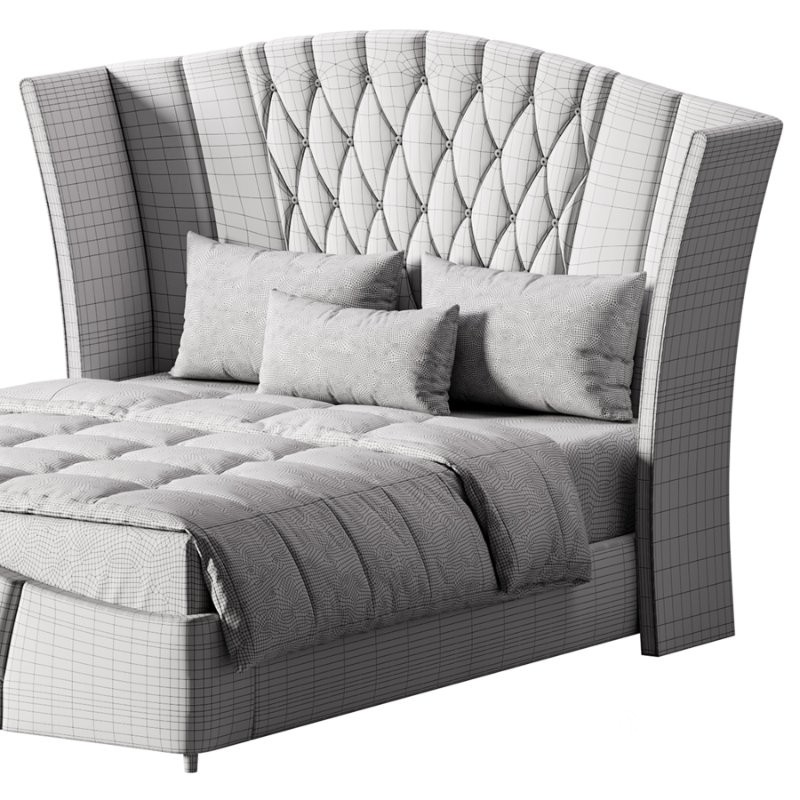 Aahed Modern Camerone Upholstered Bed Image 9