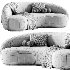 Boucle Curved Sofa - Thumbnail 2
