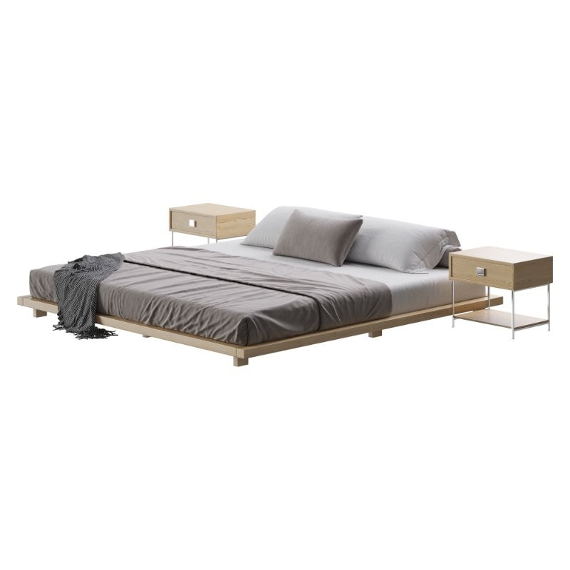 Japanese Style King Low Bed Image 3