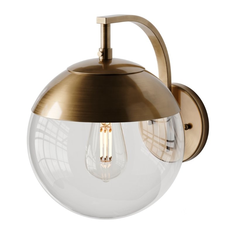 Mid-Century Clear Globe Sconce Image 2