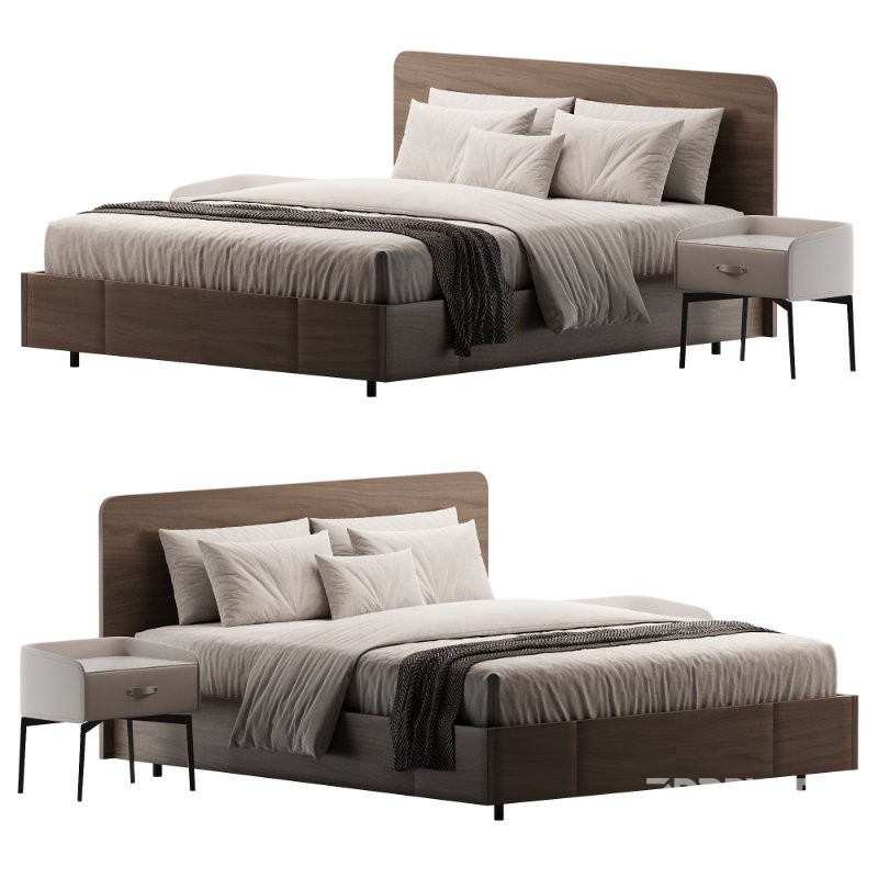 Oak bed Monaco Image 1