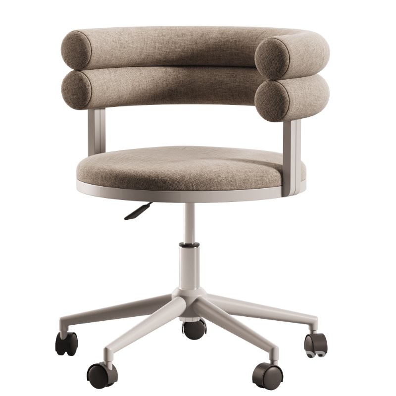 Ponty light gray office chair Image 6