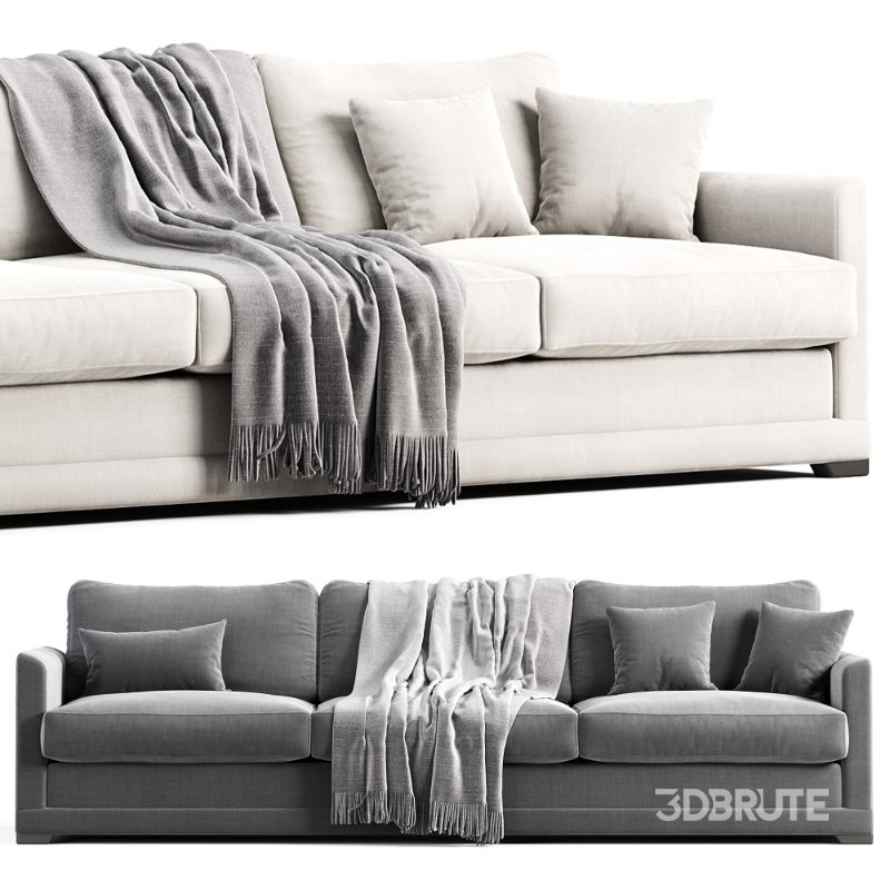 Aissa 4 Seat Sofa in Pumice House Basket Weave Image 2