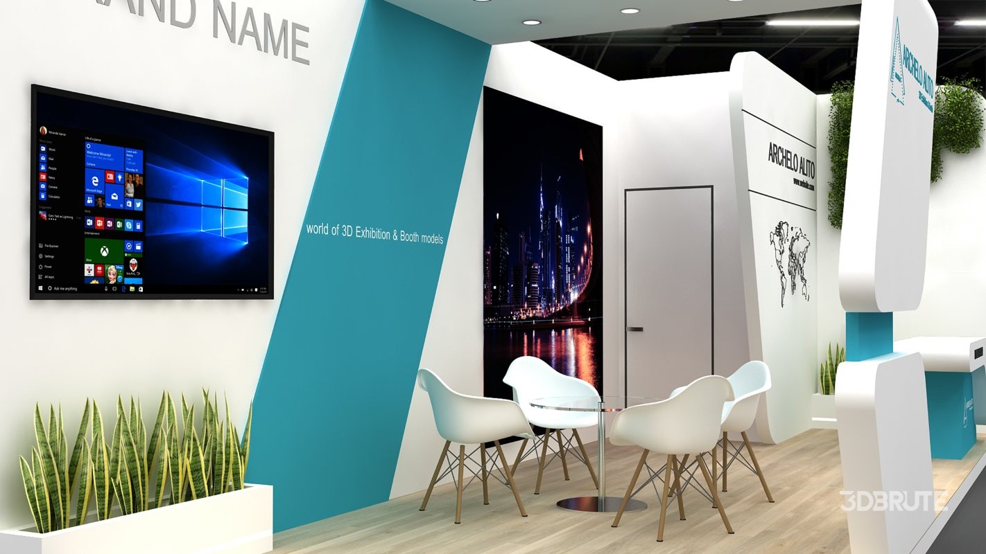 3d model exhibition minimal Image 7