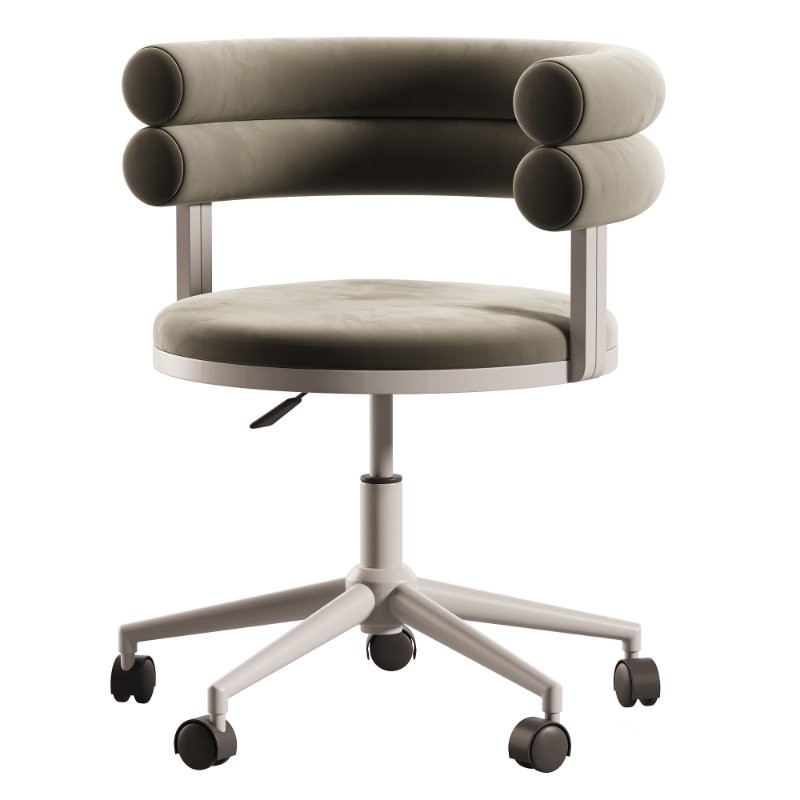 Ponty light gray office chair Image 4