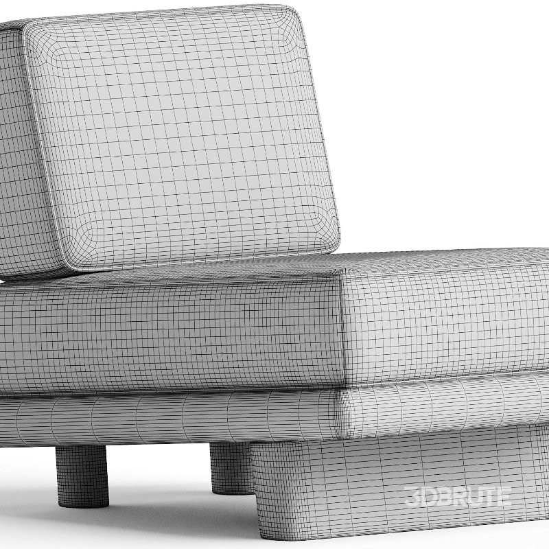 SOFA COCO OFF WHITE FRAME TULIPWOOD STAINED DARK Image 2