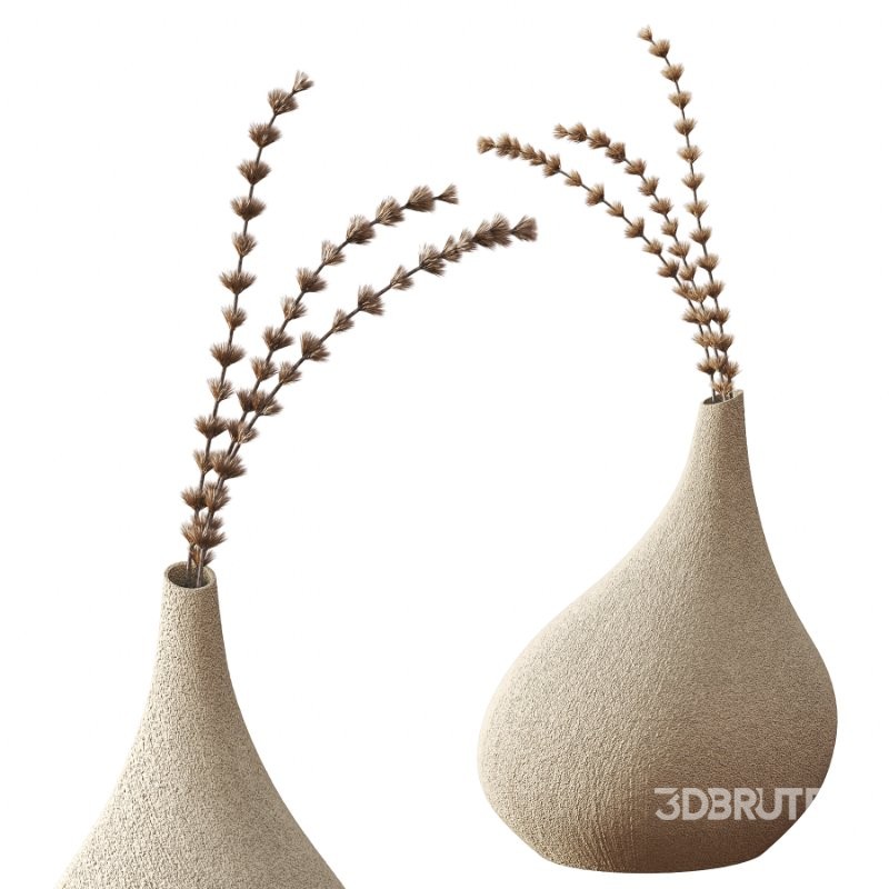 Rustic Clay Vase with Natural Gradient Image 3