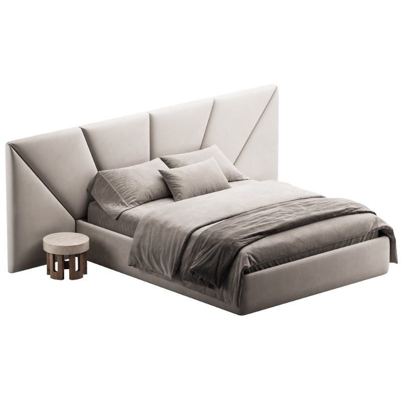 Cama de Casal Flores Bege Image 2