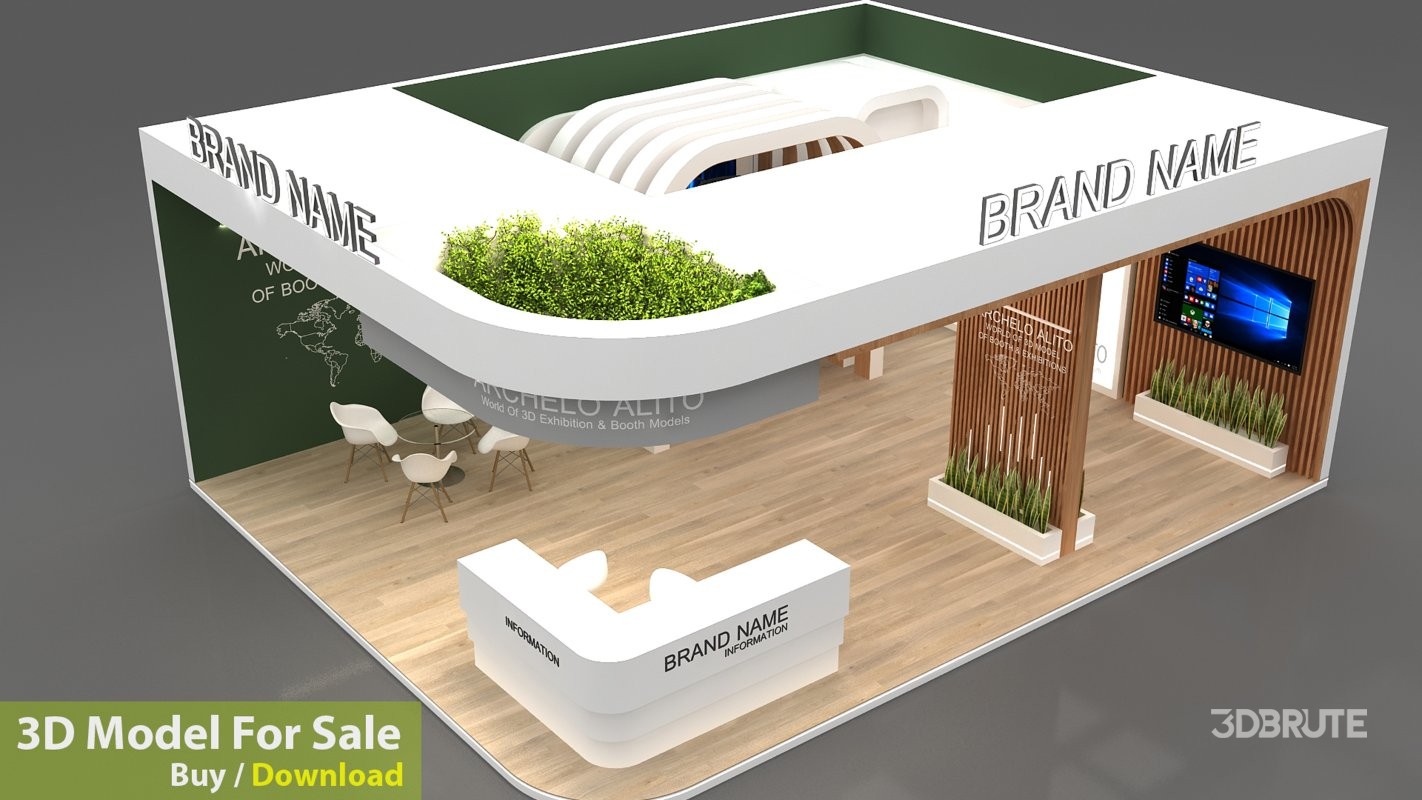 exhibition minimal 3d model Image 1