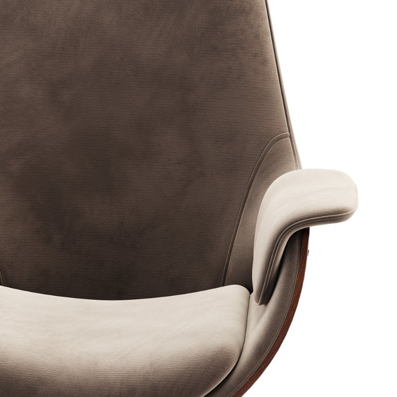 Gray Leather Modern Home Office Chair Image 6