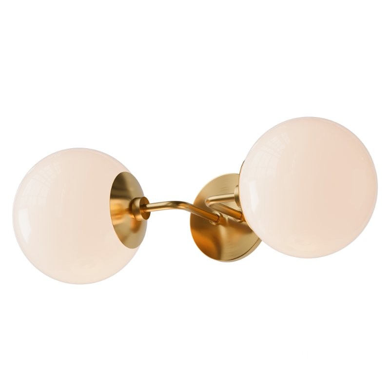 Minimalist Globe Sconce and Xaviero Glass Vanity Light Image 12
