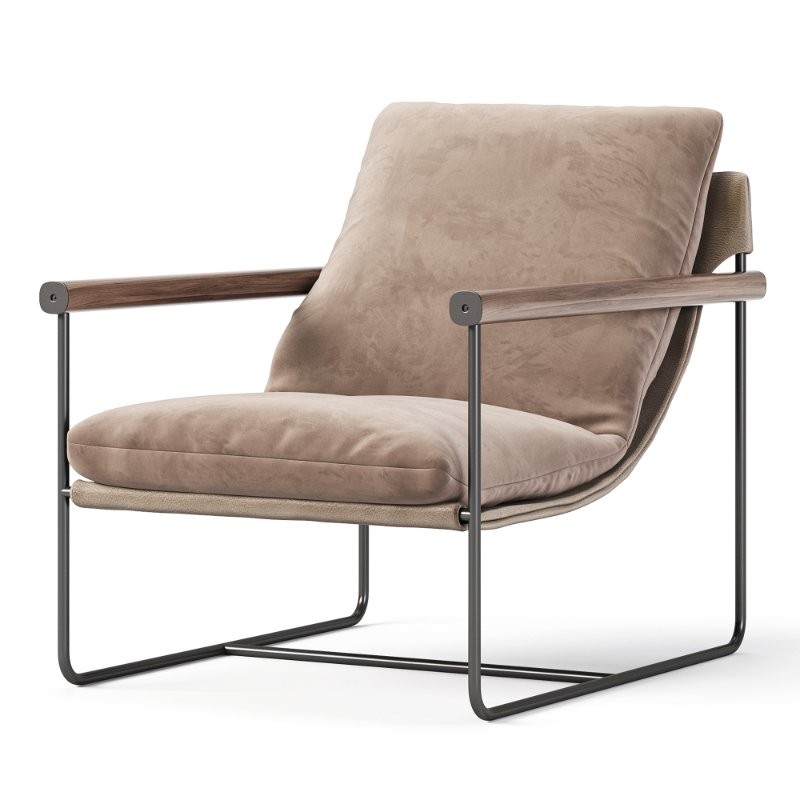 Khai Lounge Chair Tan Image 1