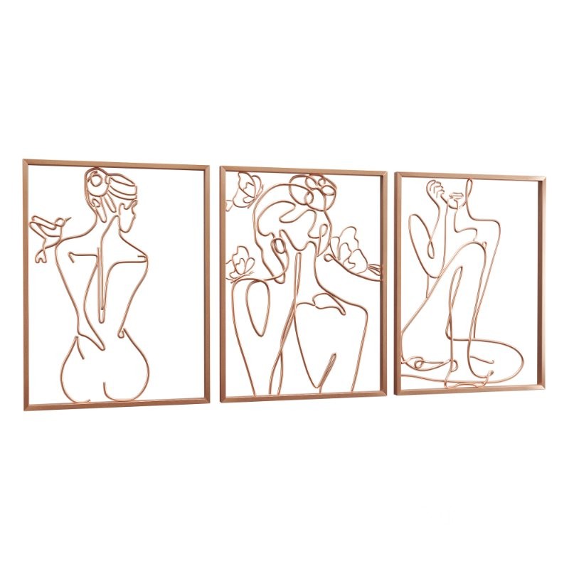 Minimalist_Metal_Line_Art_Woman Image 6