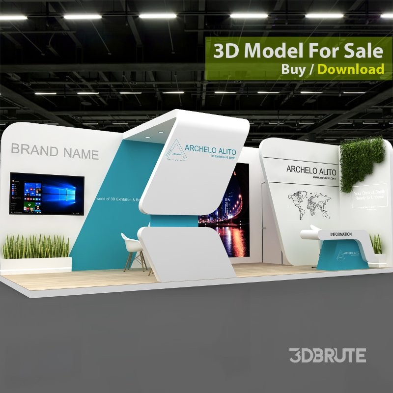 3d model exhibition minimal Image 5