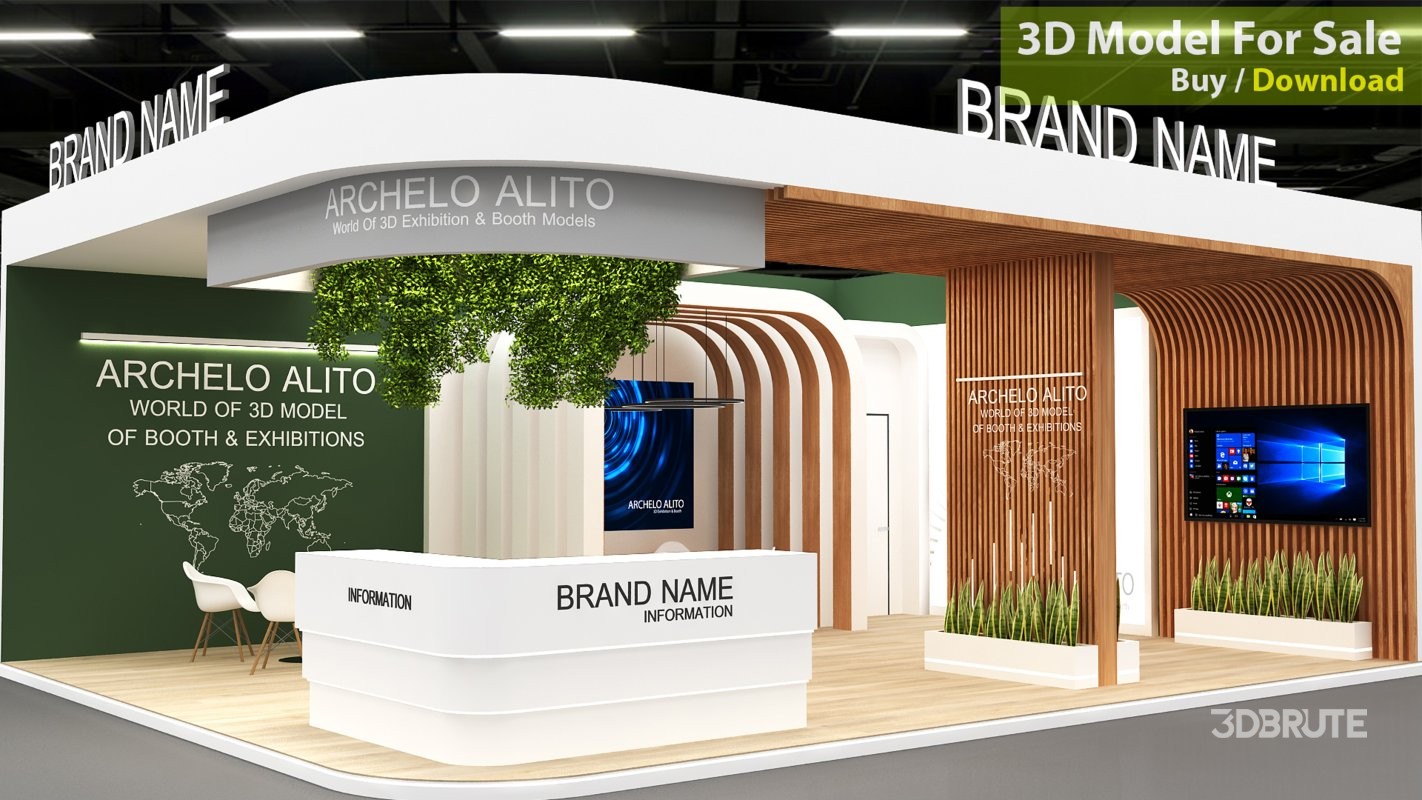 exhibition minimal 3d model Image 6