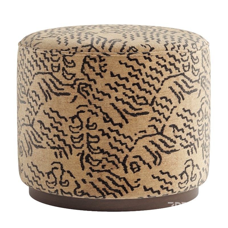 Sinclair Round Ottoman Image 4