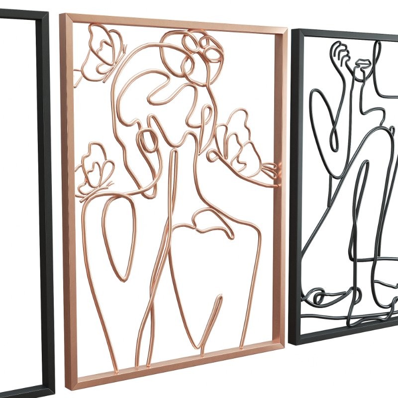 Minimalist_Metal_Line_Art_Woman Image 7