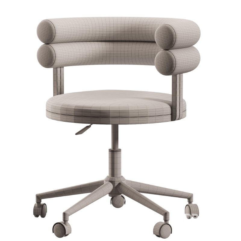 Ponty light gray office chair Image 7