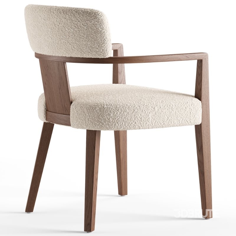 Lila Soft Beige Fabric Dining Chair Image 5