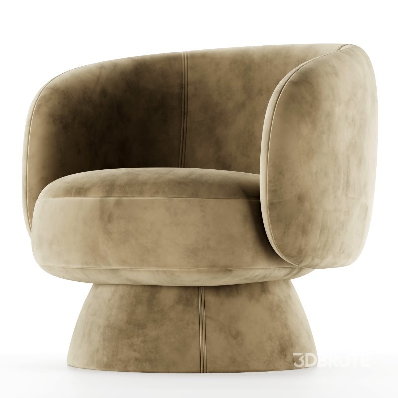 curved armchair Image 2