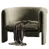 Art Deco Memory Foam Barrel Chair - Thumbnail 6