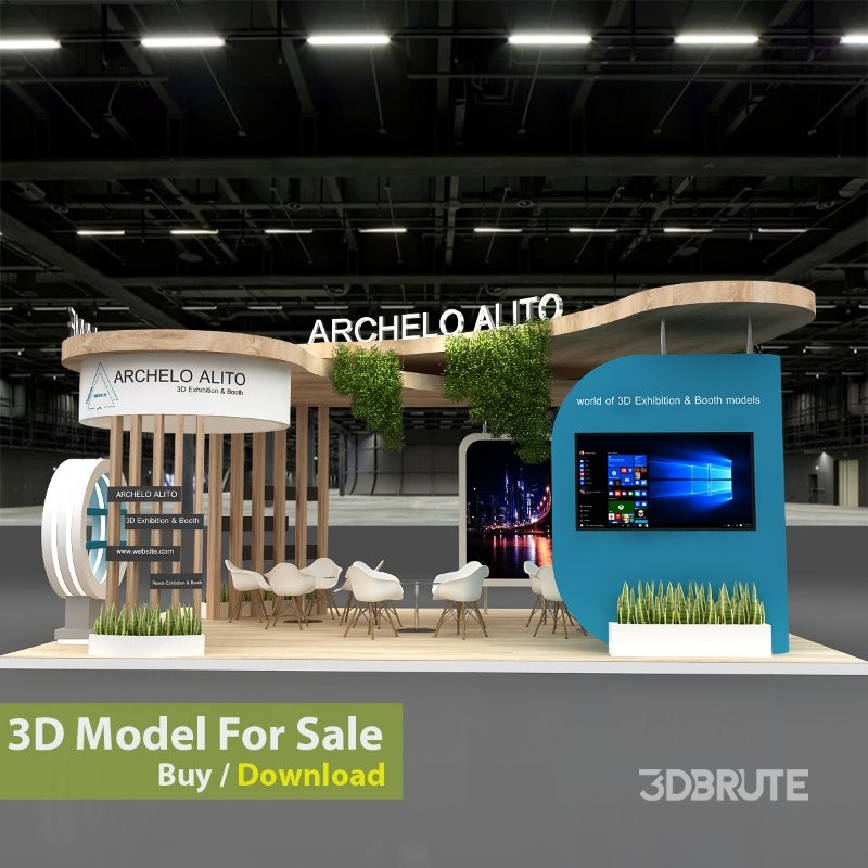 modern exhibition 3d booth Image 1