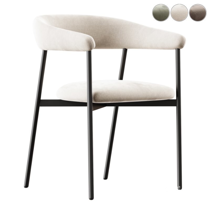 Toko dining chair light gray 2 pcs Image 3