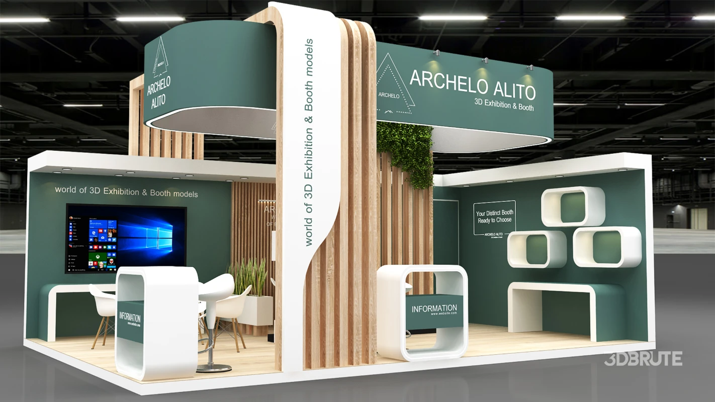 minimal stall 3d model Image 2