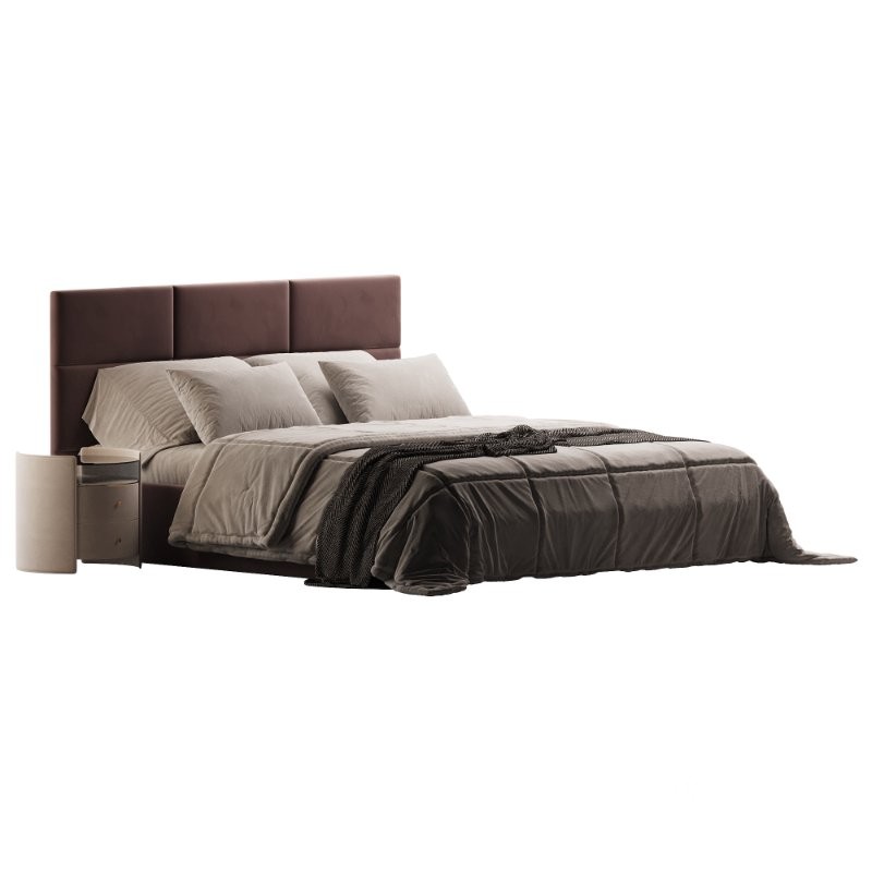 Bolsena 140×200 dark beige bed Image 3