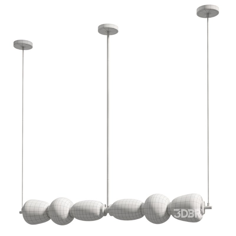 Alabaster Pebble Linear Chandelier Image 2