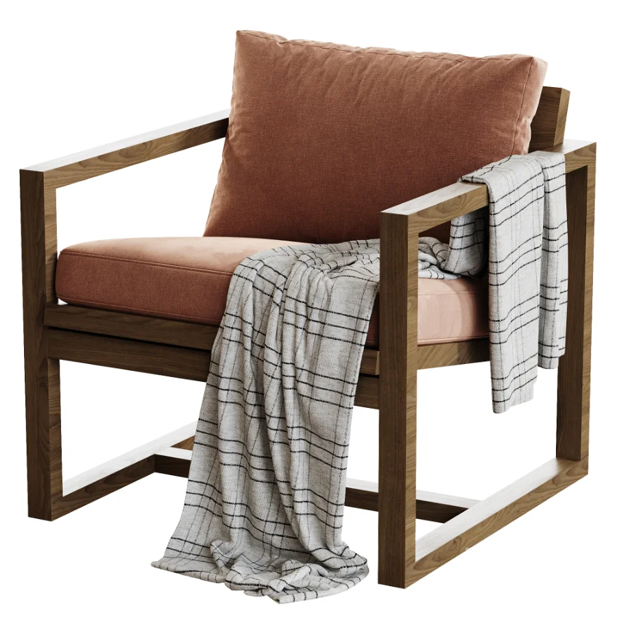 Oxford Leather Lounge Chair Image 6