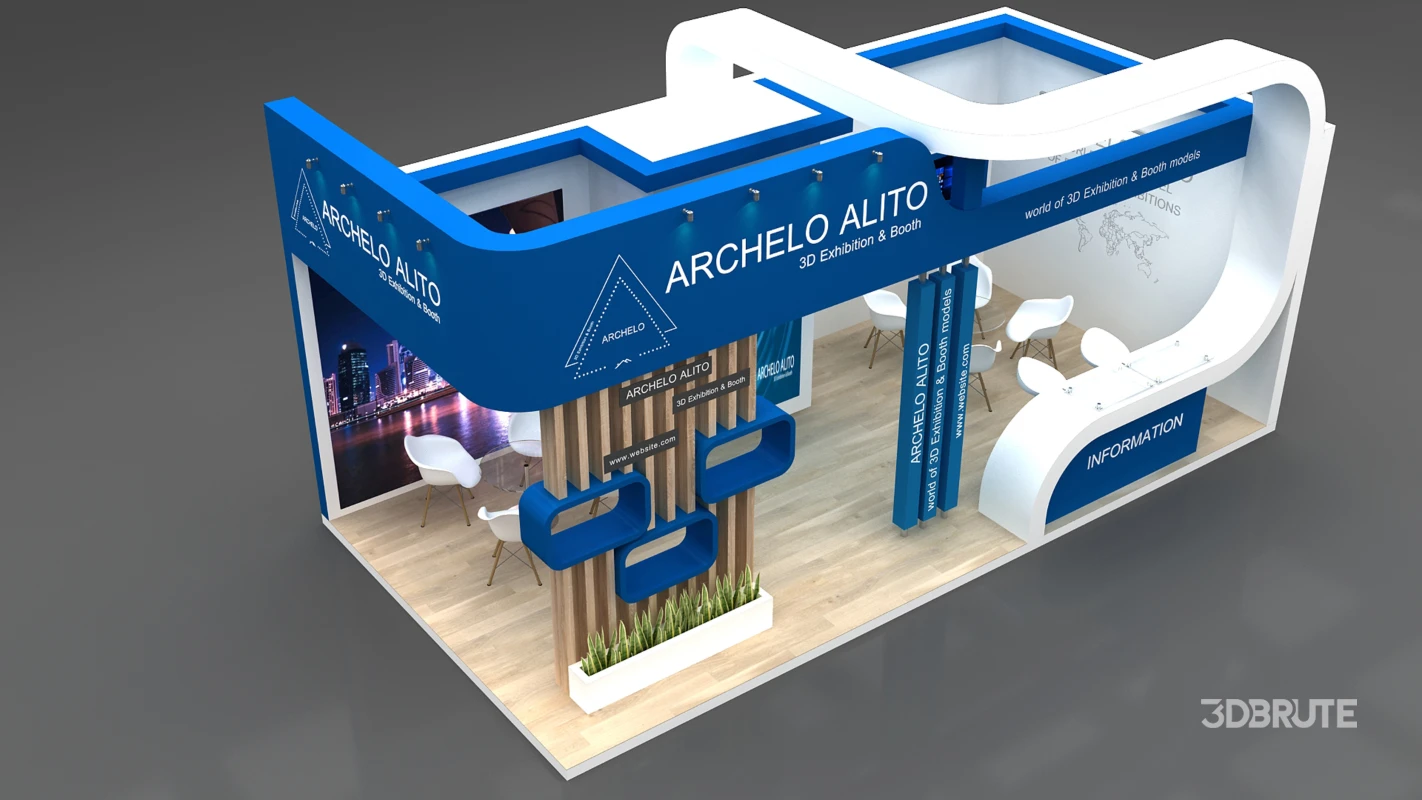 Exhibition Booth 3D Model Image 2